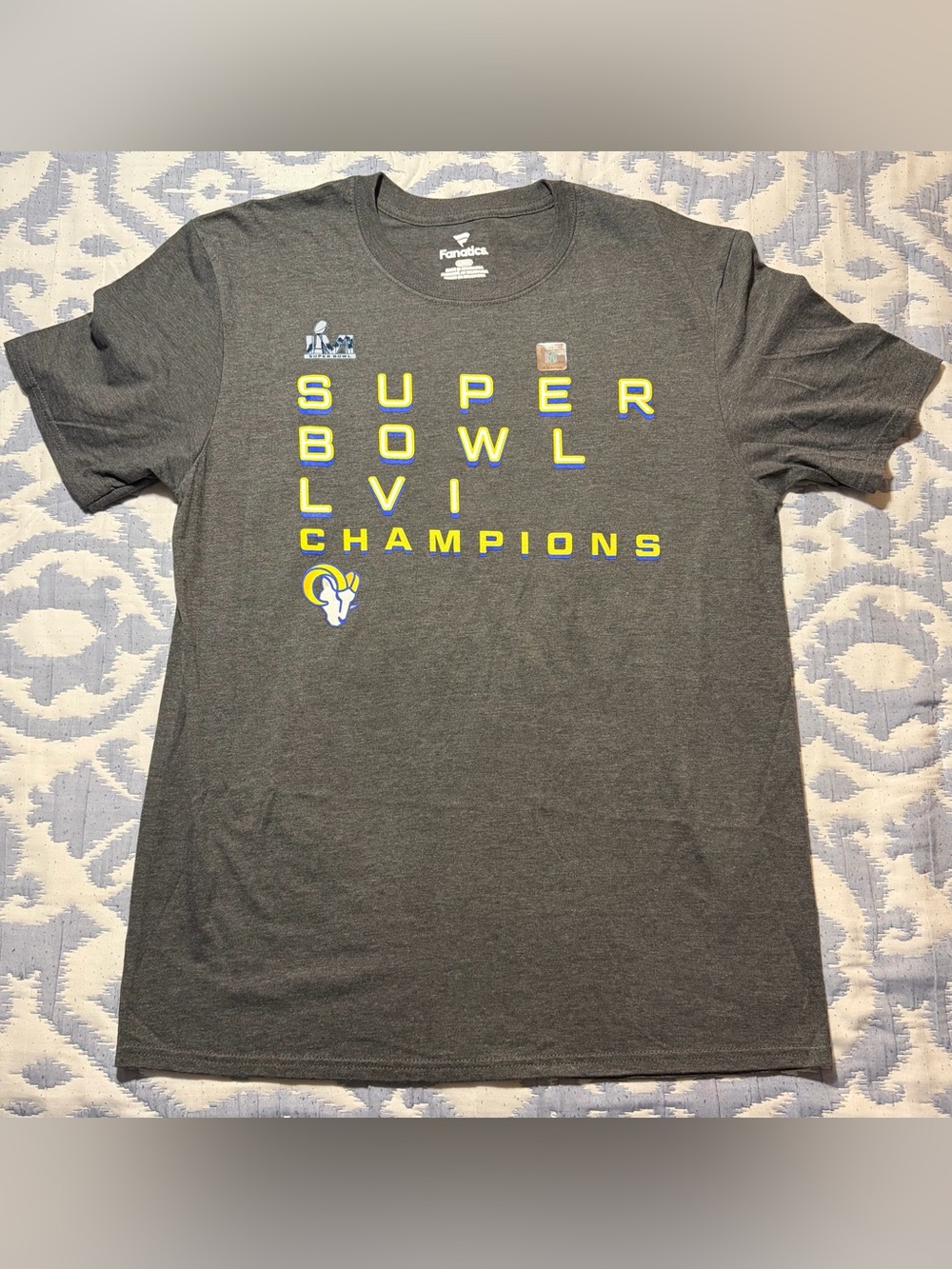 Los Angeles Rams Super Bowl LVI Champions Fanatics T-Shirt Men’s Large